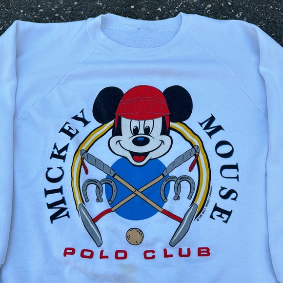 Vintage Mickey Mouse yacht club sweatshirt size medium 90s crewneck Disney - Picture 2 of 2